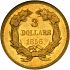 Reverse thumbnail for 1856 US 3 $ minted in Philadelphia