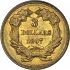 Reverse thumbnail for 1867 US 3 $ minted in Philadelphia