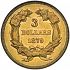 Reverse thumbnail for 1879 US 3 $ minted in Philadelphia