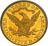 Reverse thumbnail for 1887 US 5 $ minted in Philadelphia
