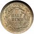 Reverse thumbnail for 1861 US 5 ct. minted in Philadelphia